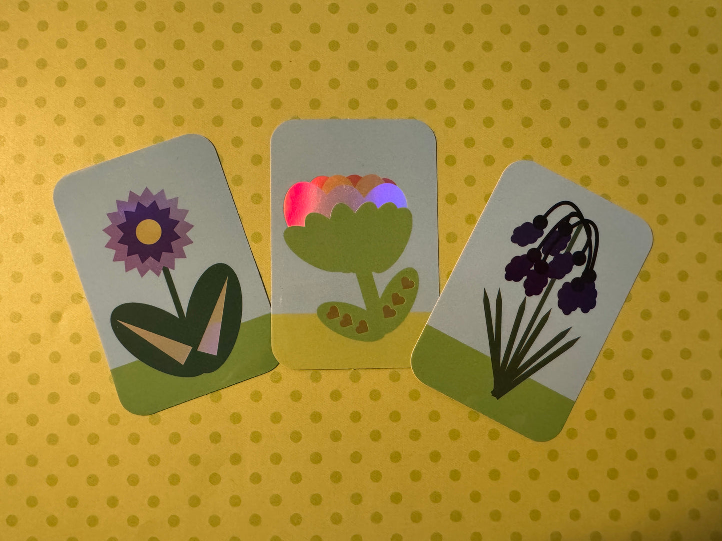 Holographic Purple Spiked Flower Sticker