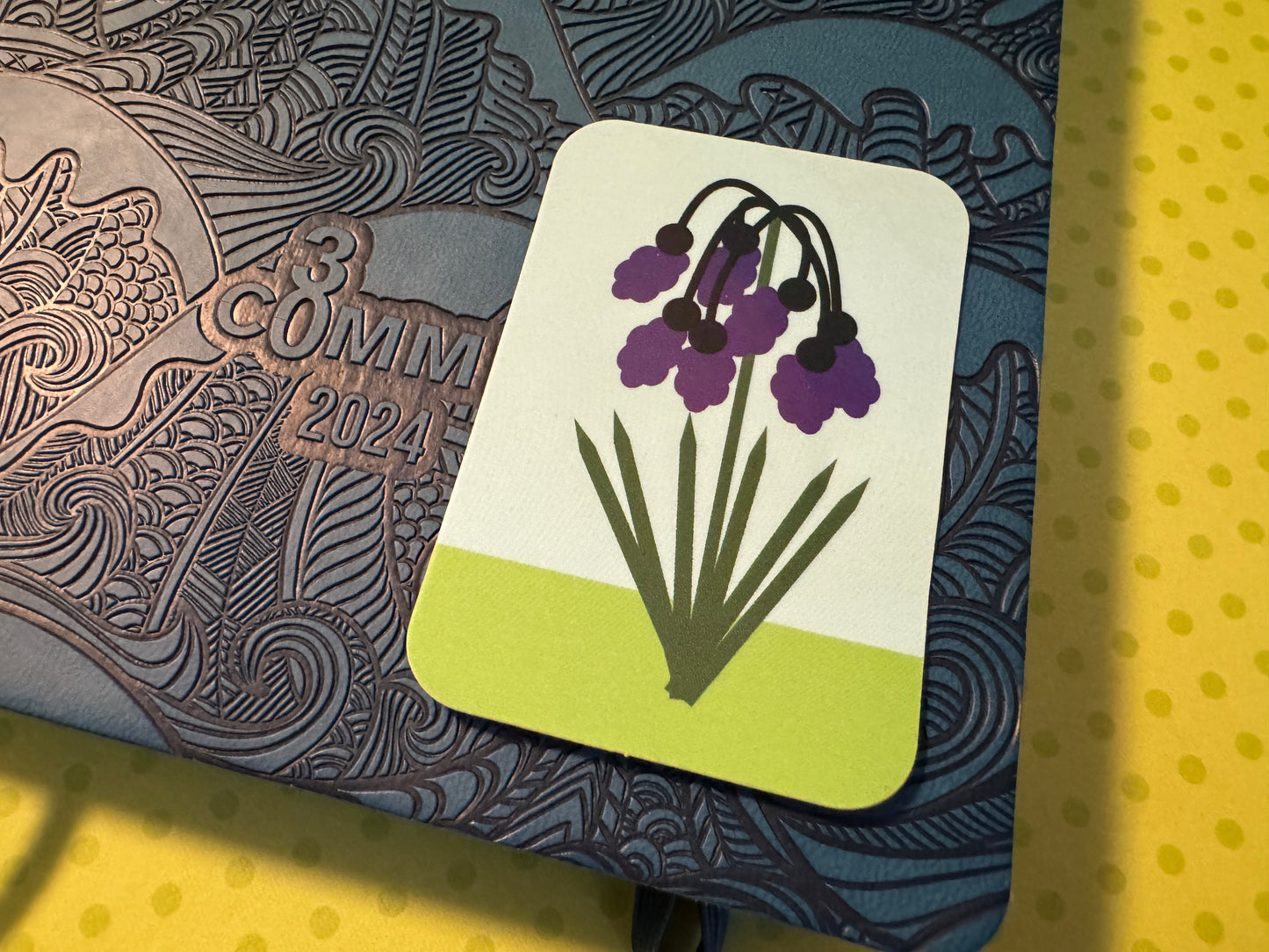Holographic Purple Grape Flowers Sticker
