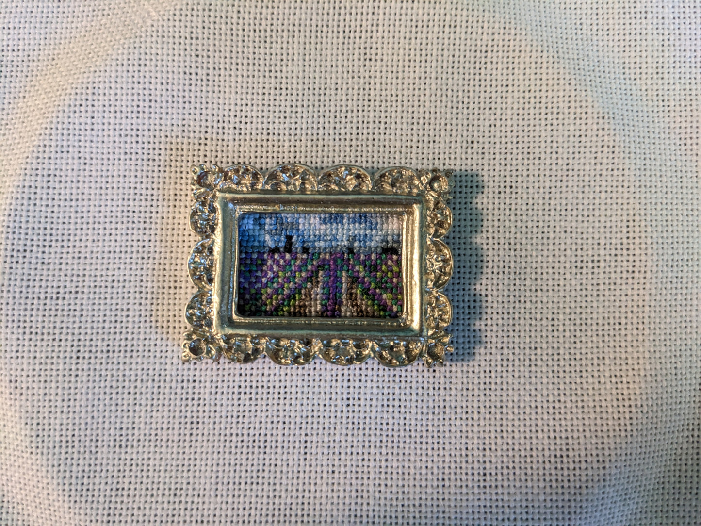 Finished Mini Tulip Fields Cross Stitch