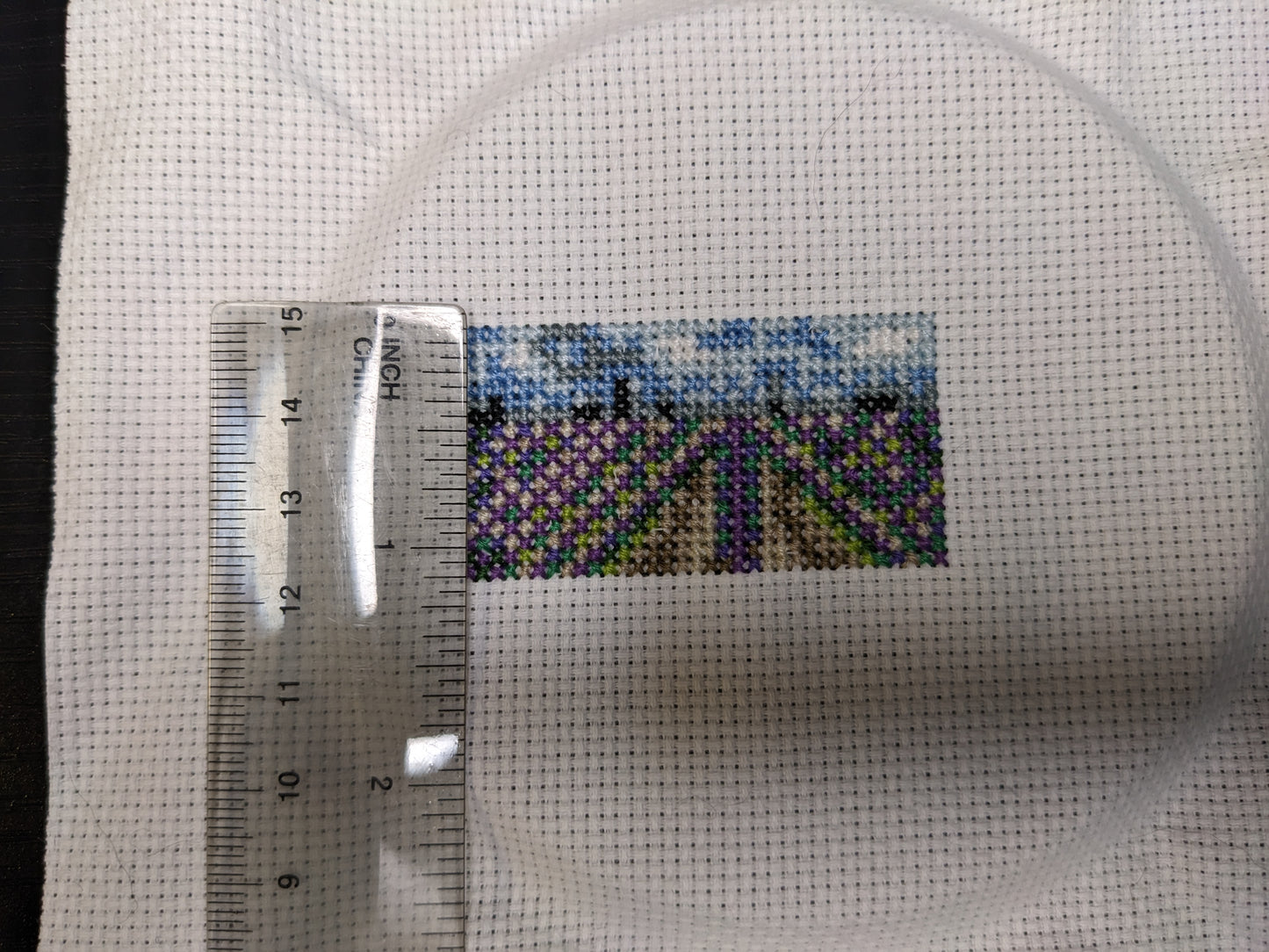 Mini Purple Tulip Fields Cross Stitch Pattern
