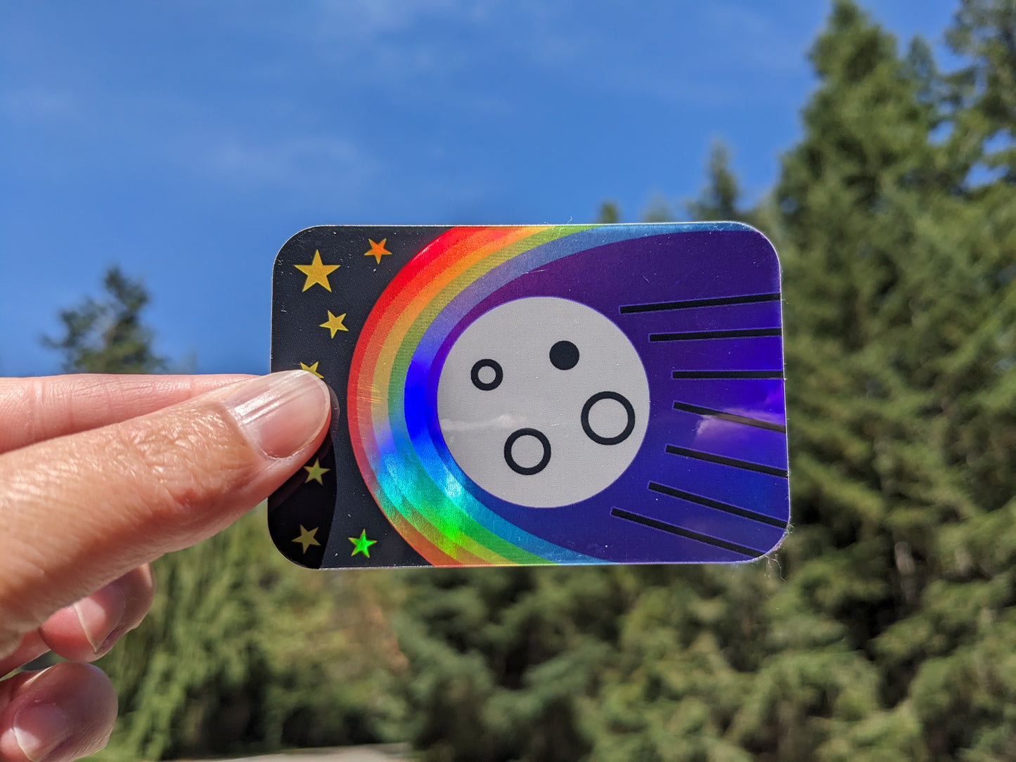 4 Pack Midnight Rainbow Stickers