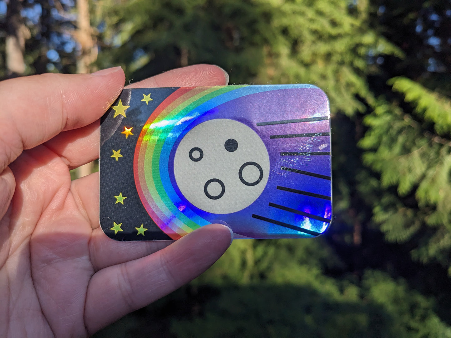 4 Pack Midnight Rainbow Stickers