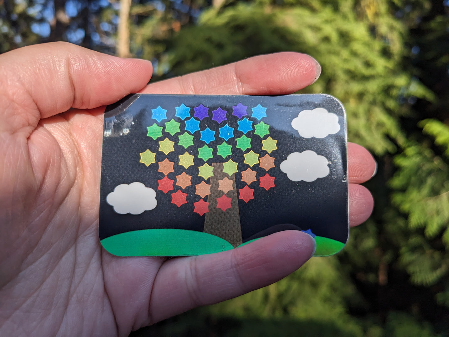 4 Pack Midnight Rainbow Stickers