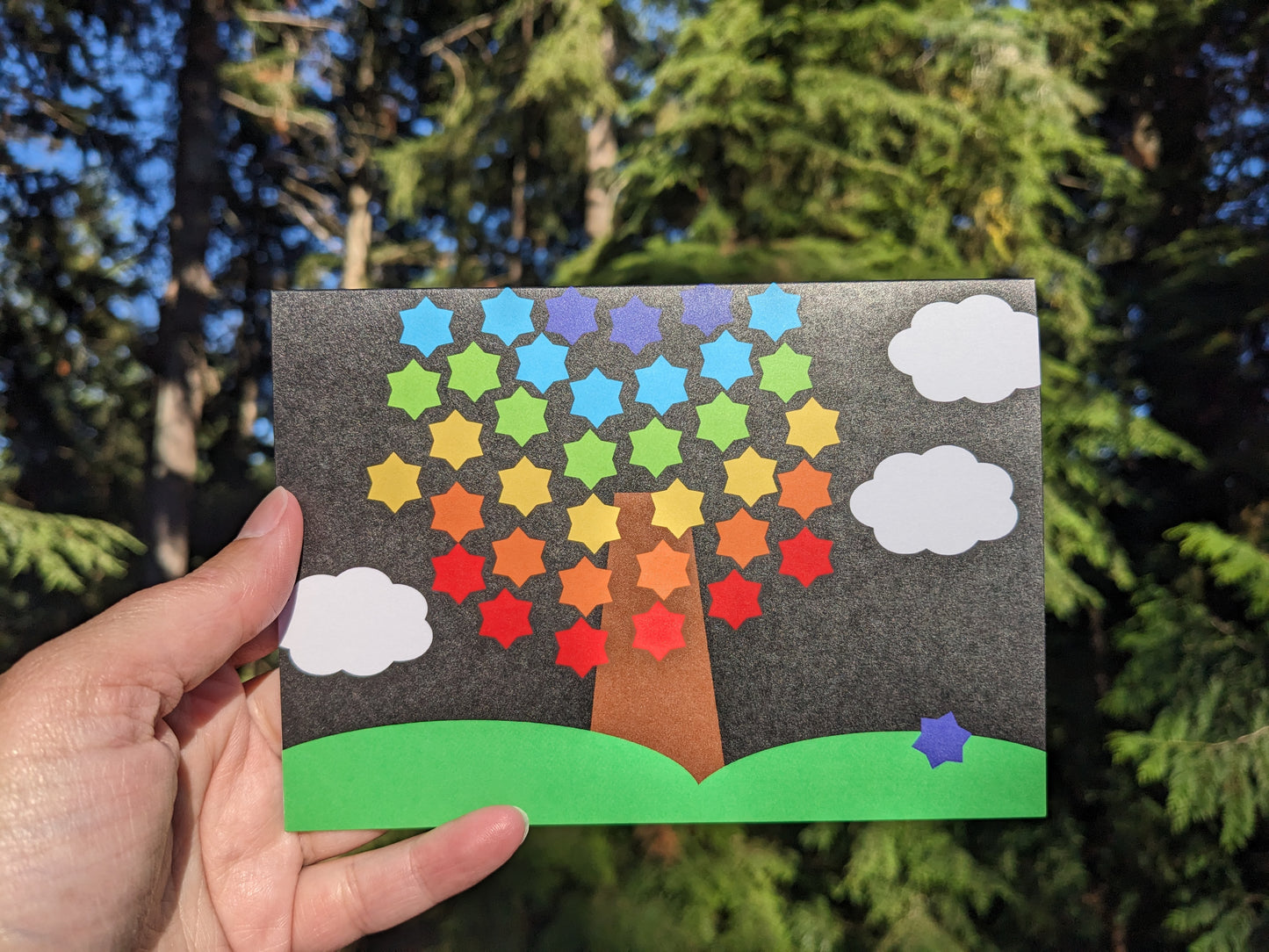 Midnight Rainbow Blank Greeting Cards - 3 Pack