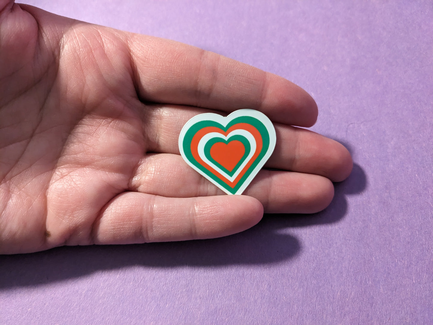 5 pack Mini Red and Green Hearts