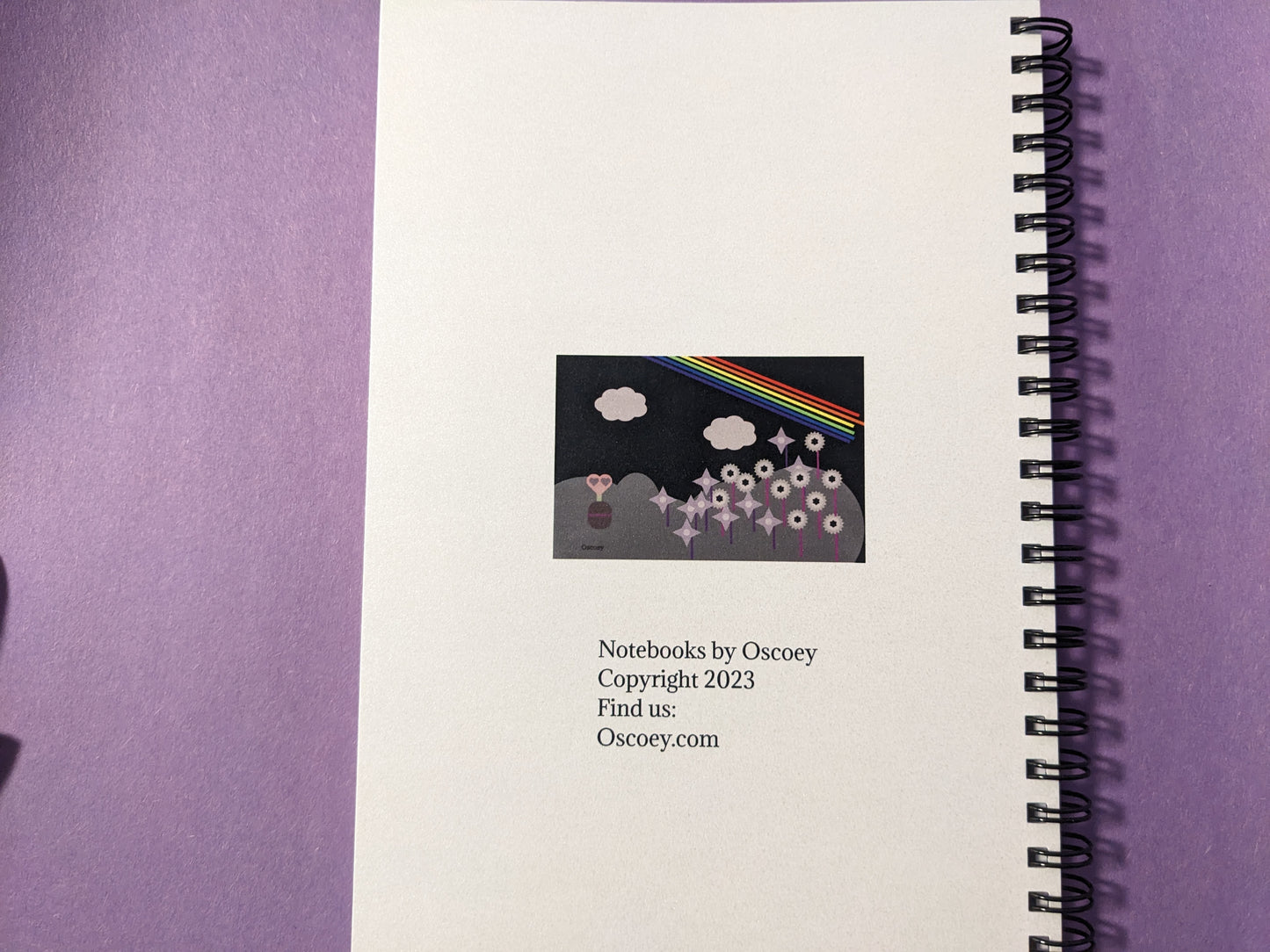 Notebook - Midnight Rainbow Flower