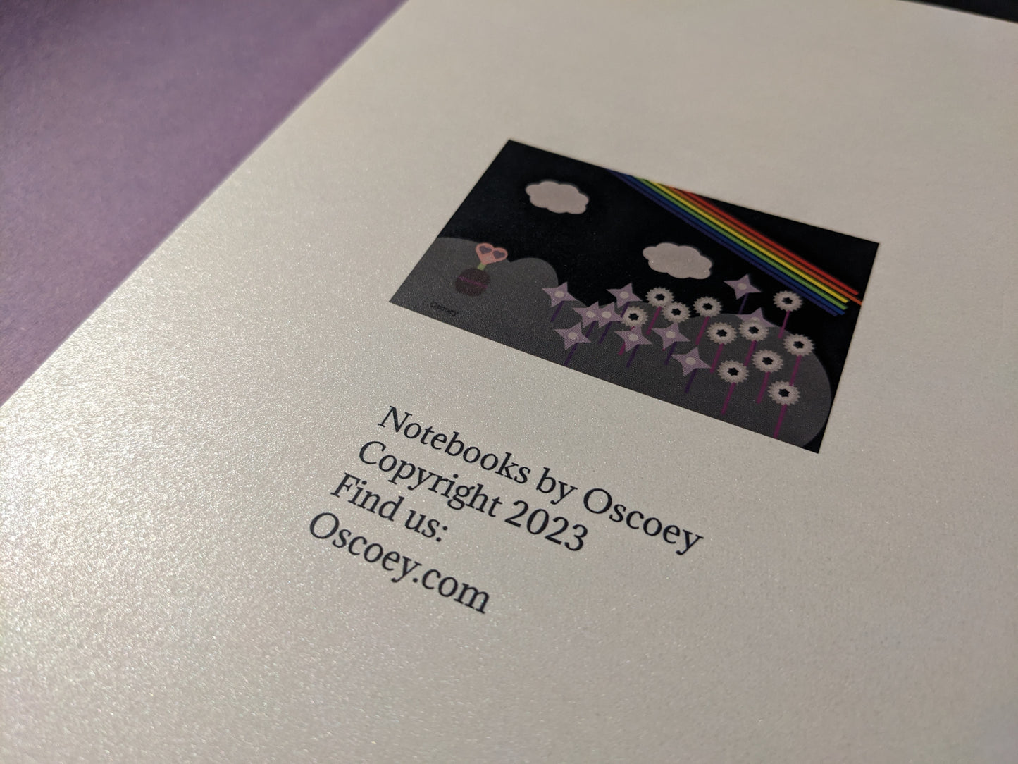Notebook - Midnight Rainbow Flower