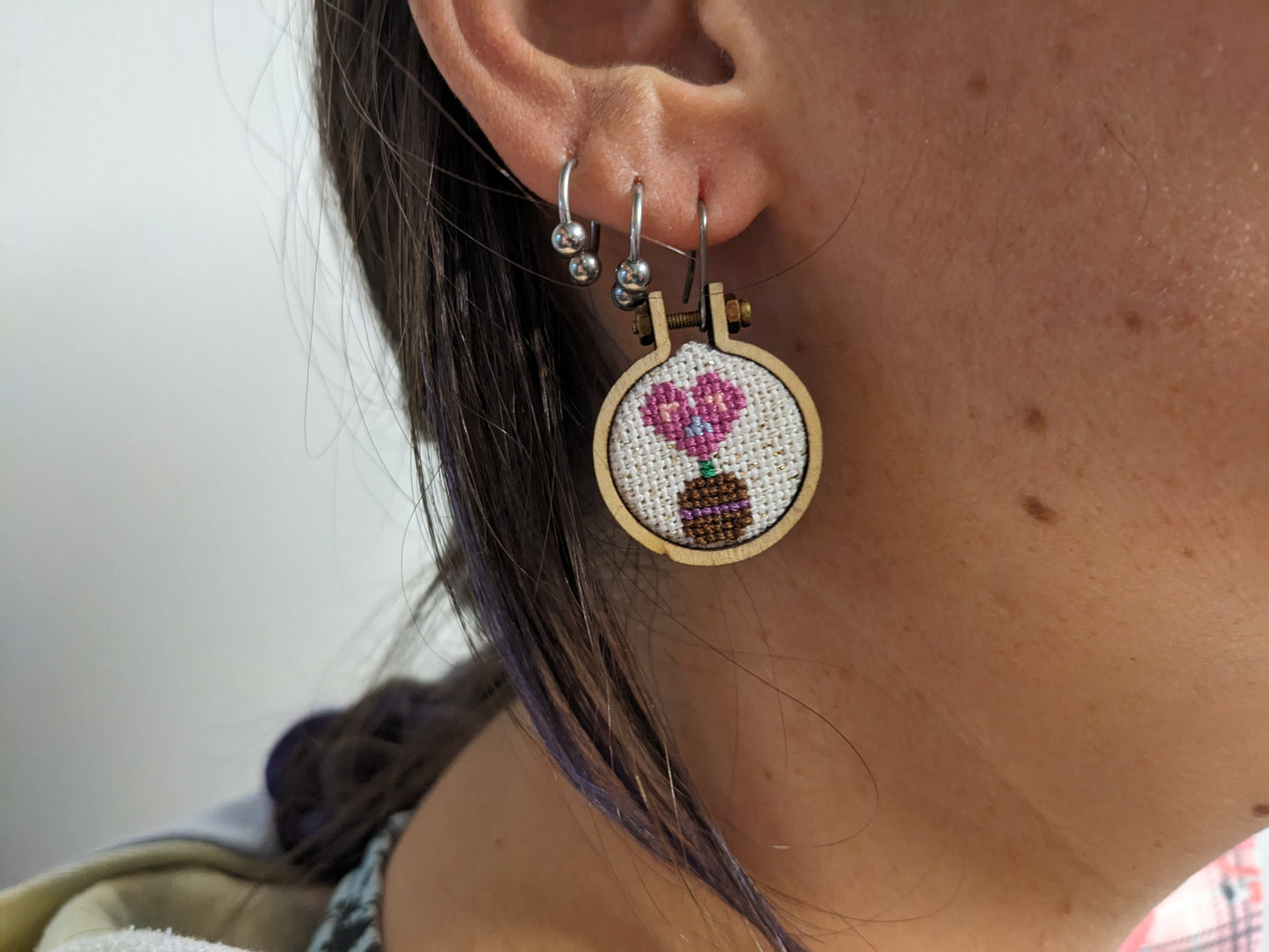 Mini Heart Man Earrings