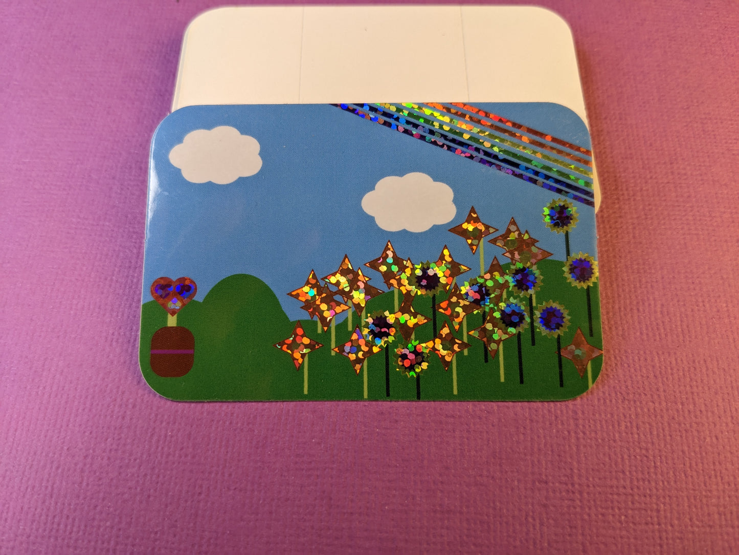 Holographic Rainbow Flowers Sticker