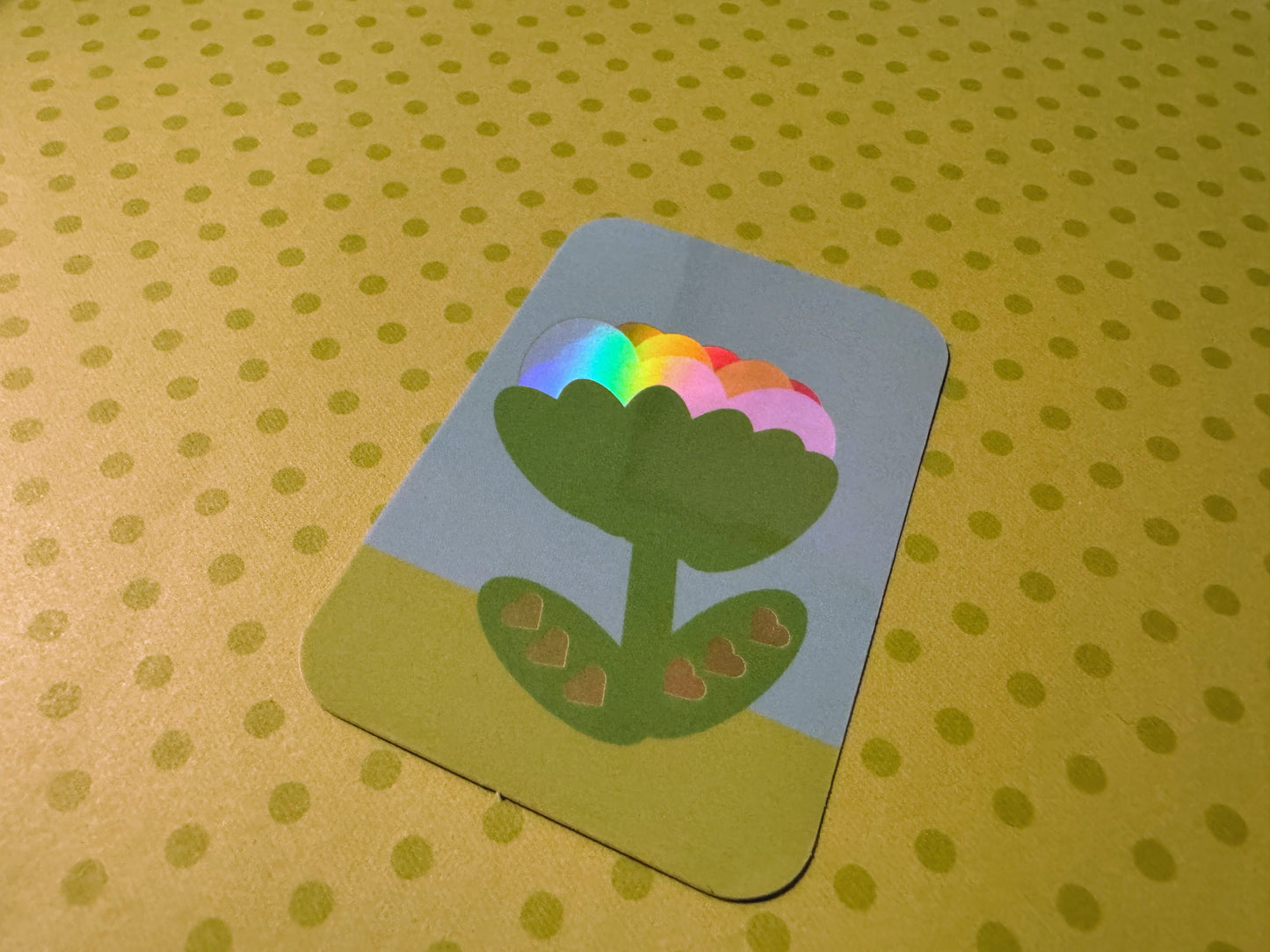 Holographic Bowl Flower Sticker