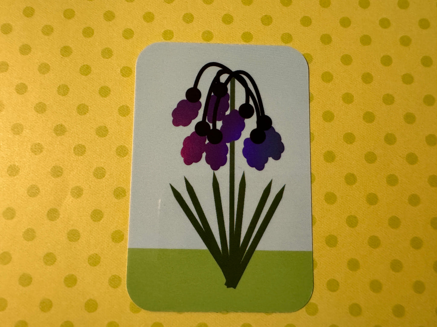 Holographic Purple Grape Flowers Sticker