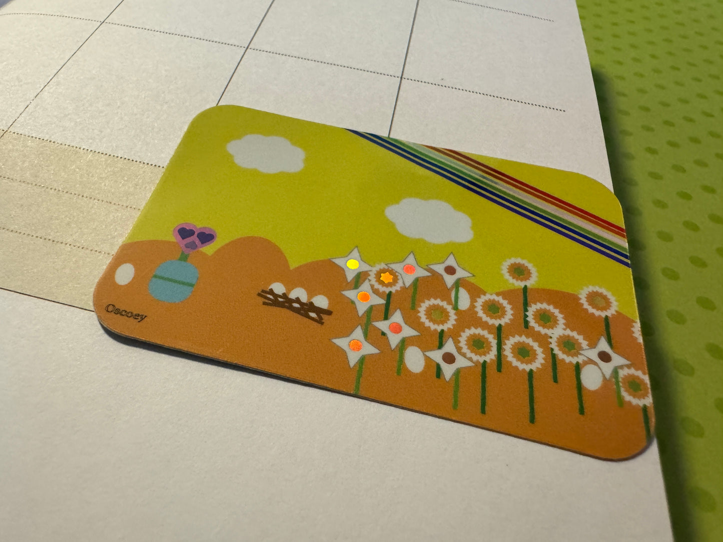 Holographic Daffodil Rainbow Flowers Sticker