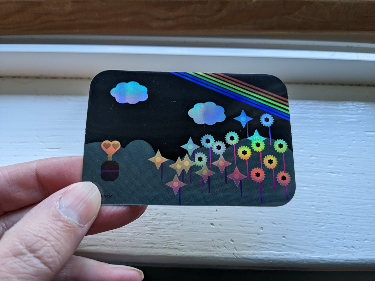 4 Pack Midnight Rainbow Stickers