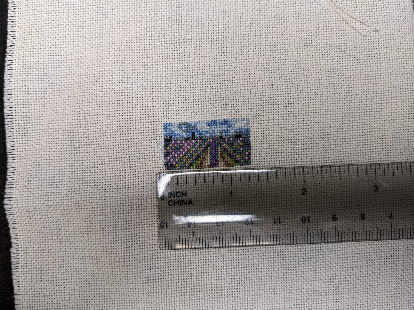 Mini Purple Tulip Fields Cross Stitch Pattern