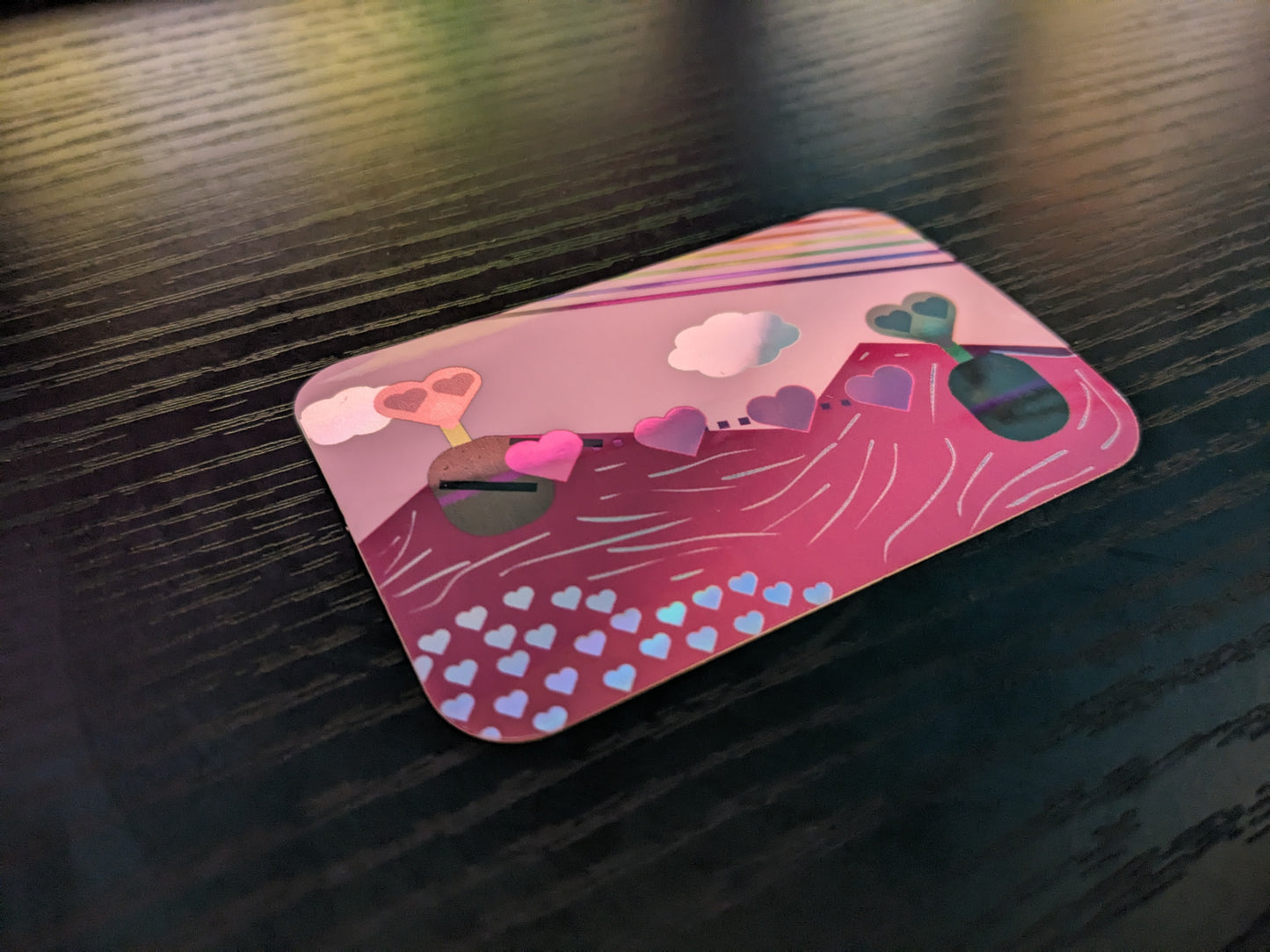 Holographic Heart Gifting Pink and More Pink Sticker