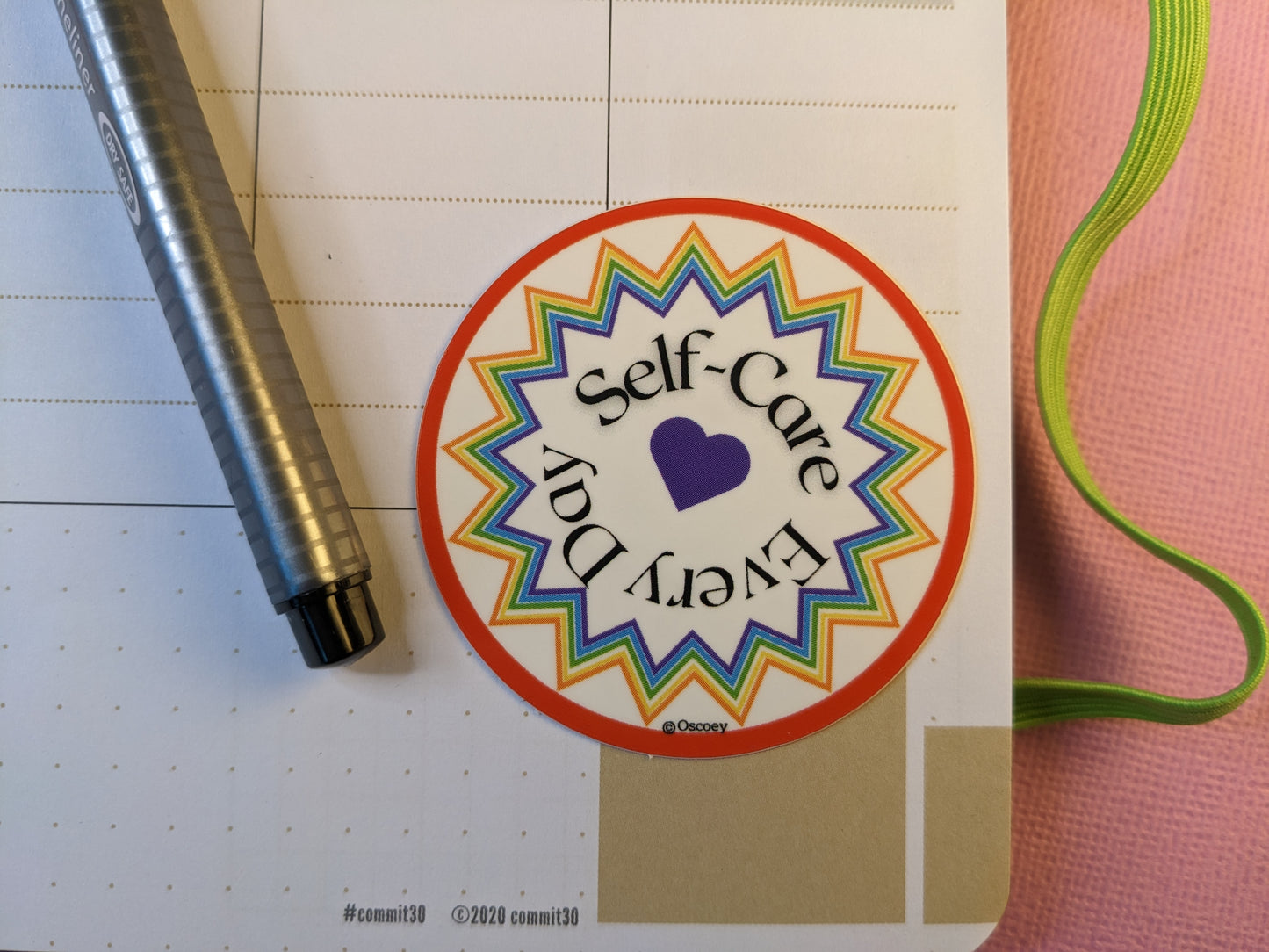 Self-Care Every Day 2" Sticker Lines